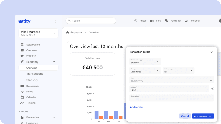 Full control of your property finances – all year round economy