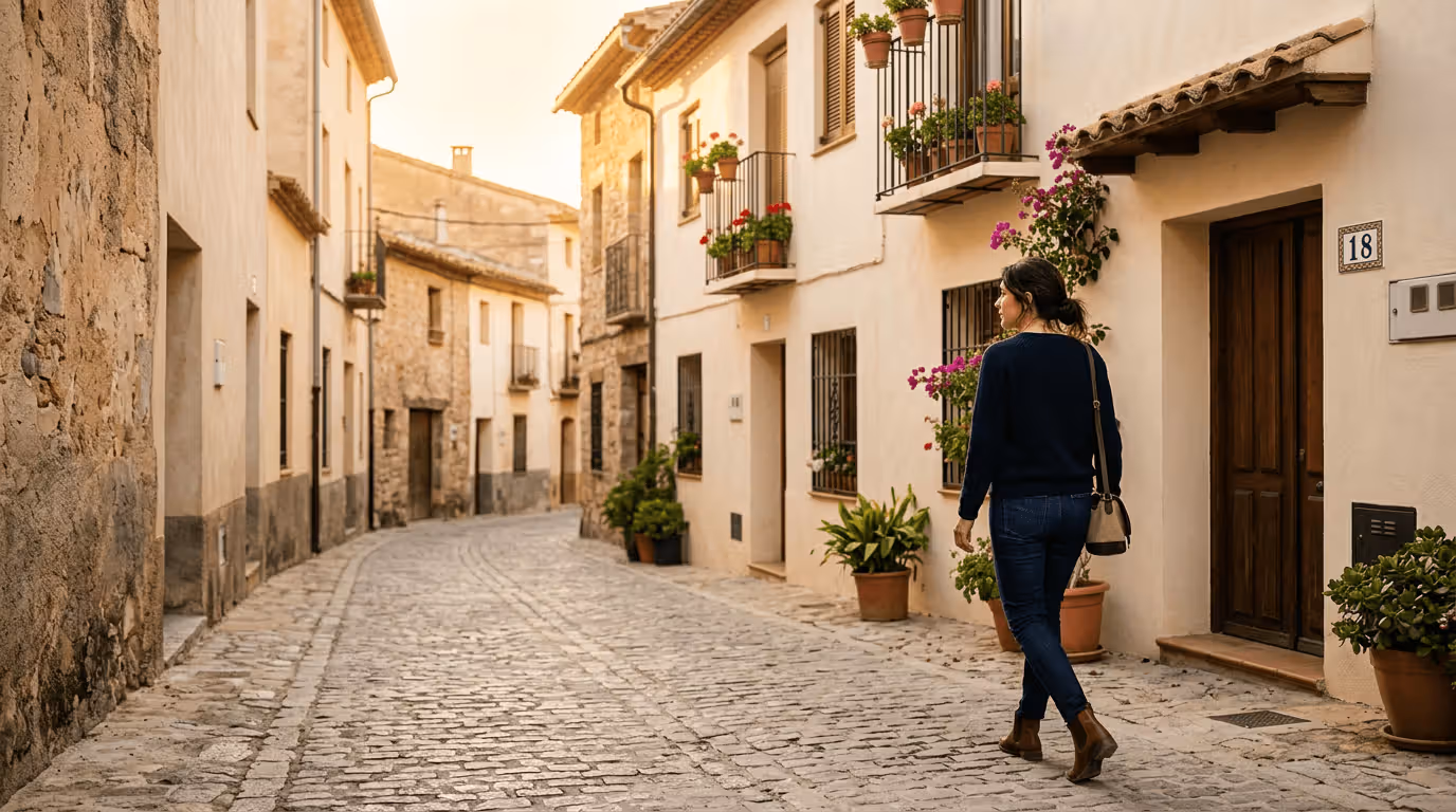 Women walking down the street in spain