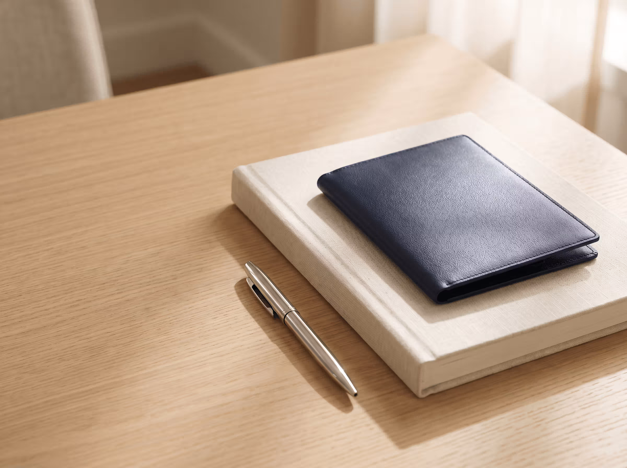 Passport and folder on a desk — NIE identification support for non-residents in Spain