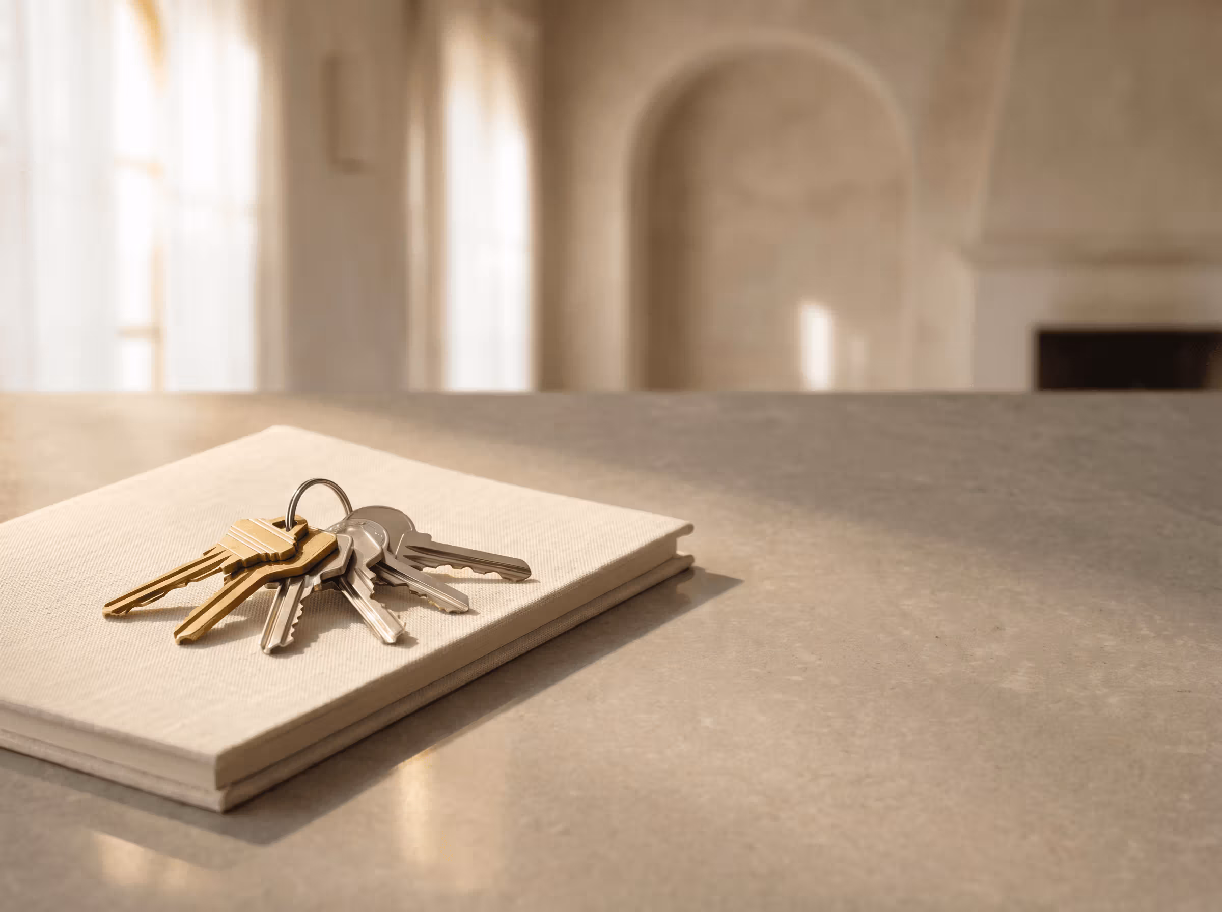 House keys on a folder — rental registration and NRA for property owners in Spain