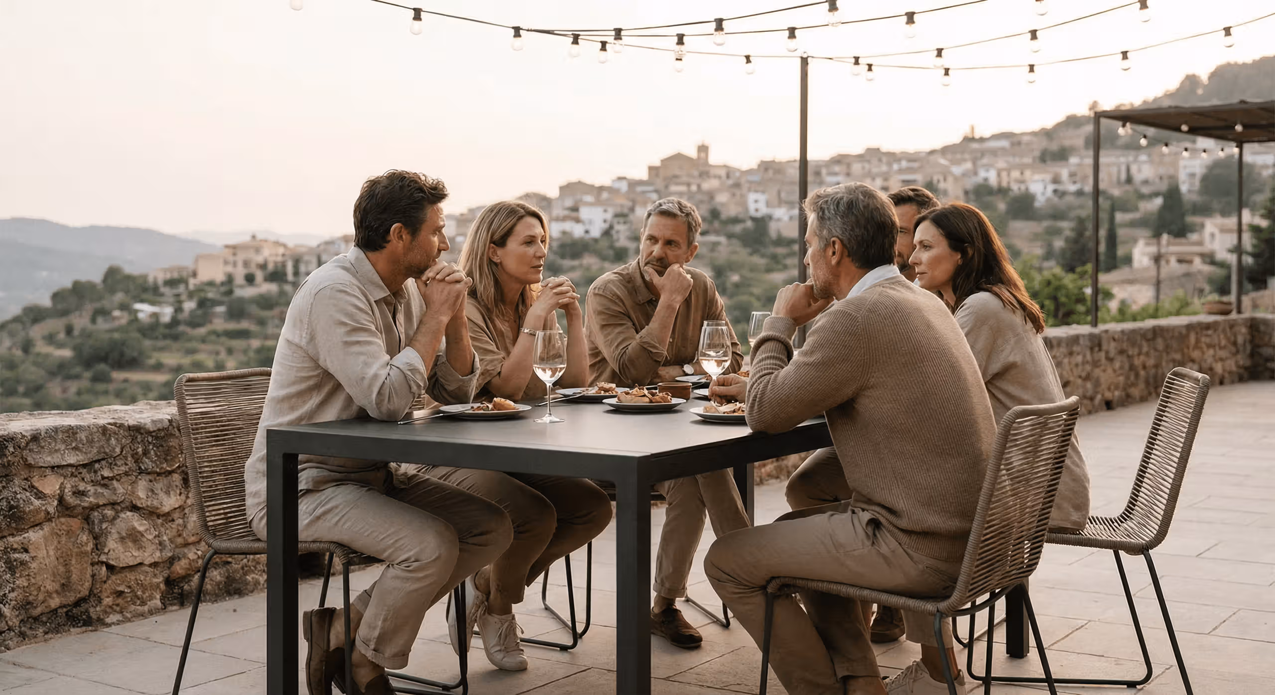 Spain, terrace and dinner-conversations whit friends
