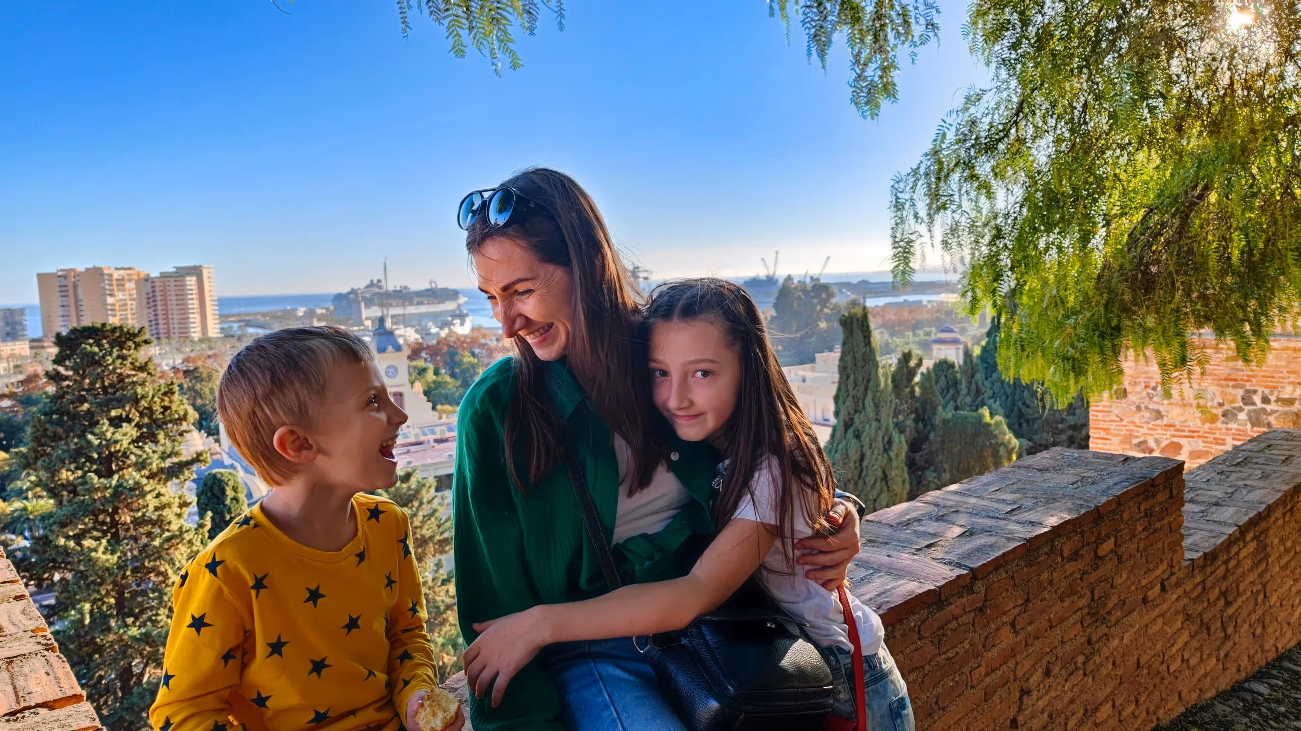 Happy family in Spain