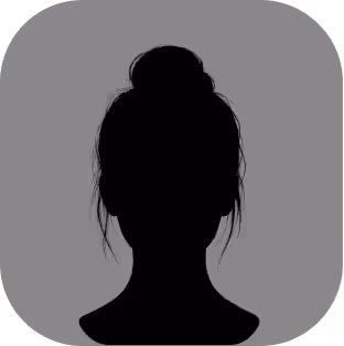 Black silhouette of a woman