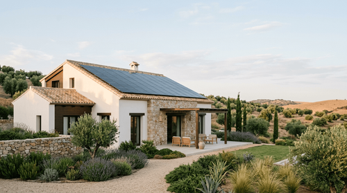 spain property with solar panels on roof