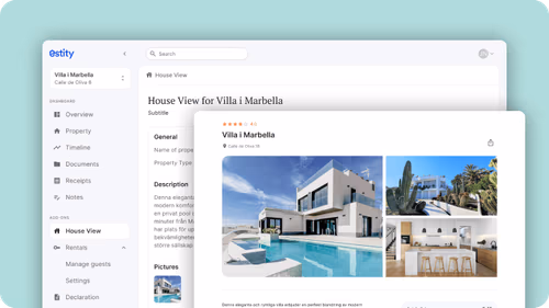 A house view presentation of the property